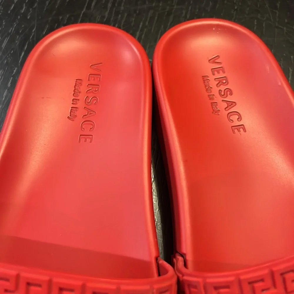 Versace Red Medusa Slides